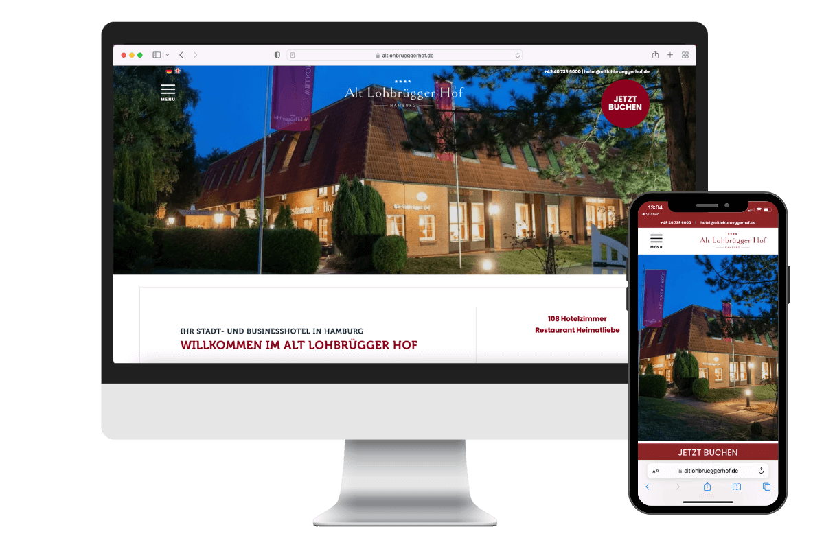 Our reference for websites: Hotel Alt Lohbrügger Hof in Hamburg