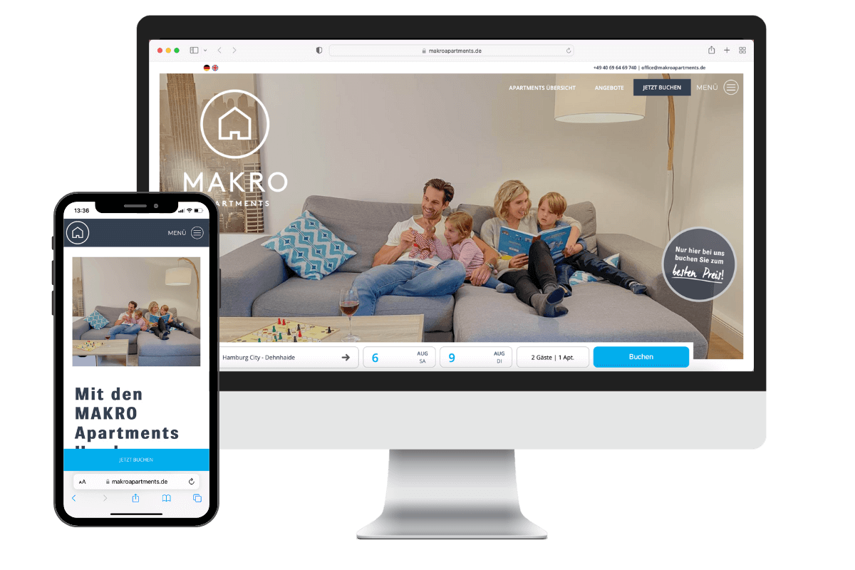 Our reference for websites: Makro Apartments