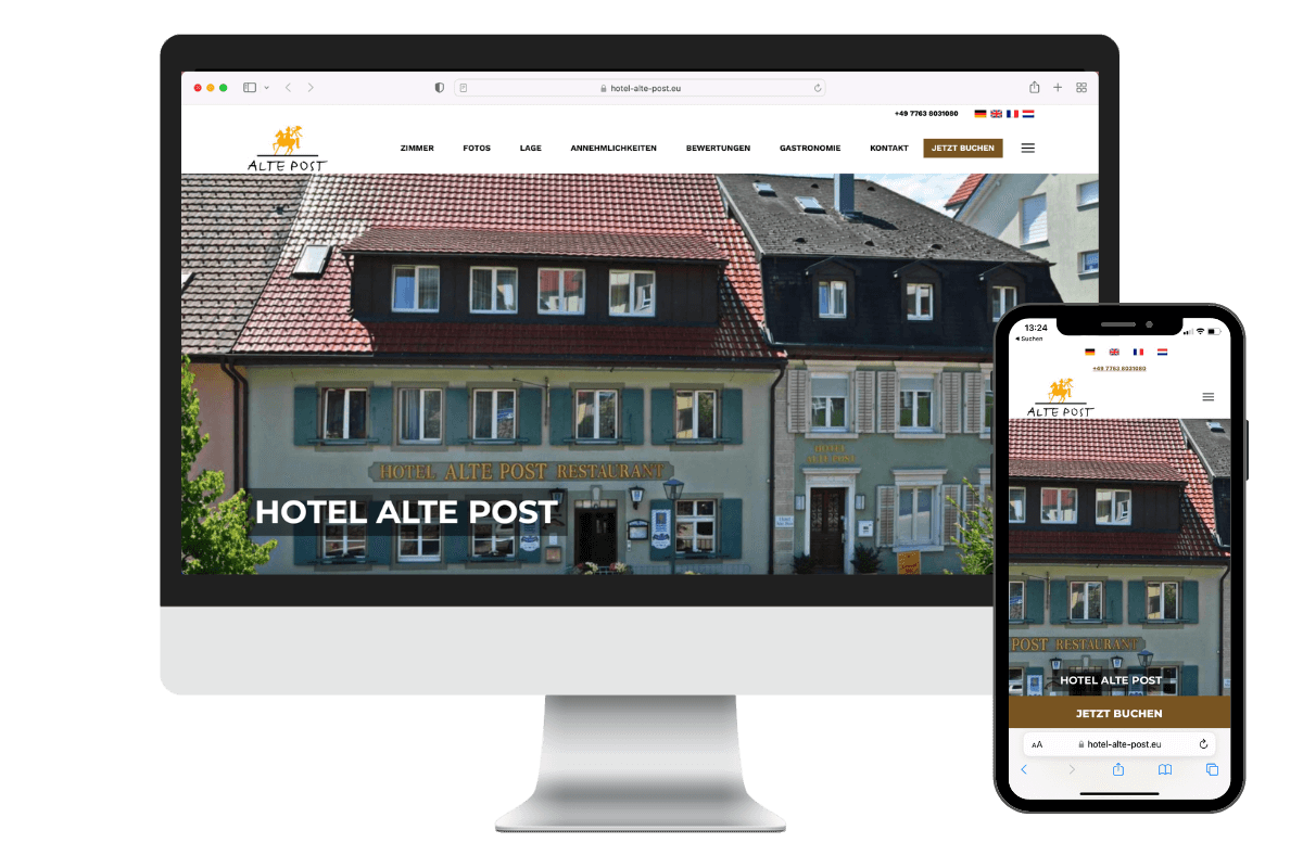 Our reference for websites: Hotel Alte Post