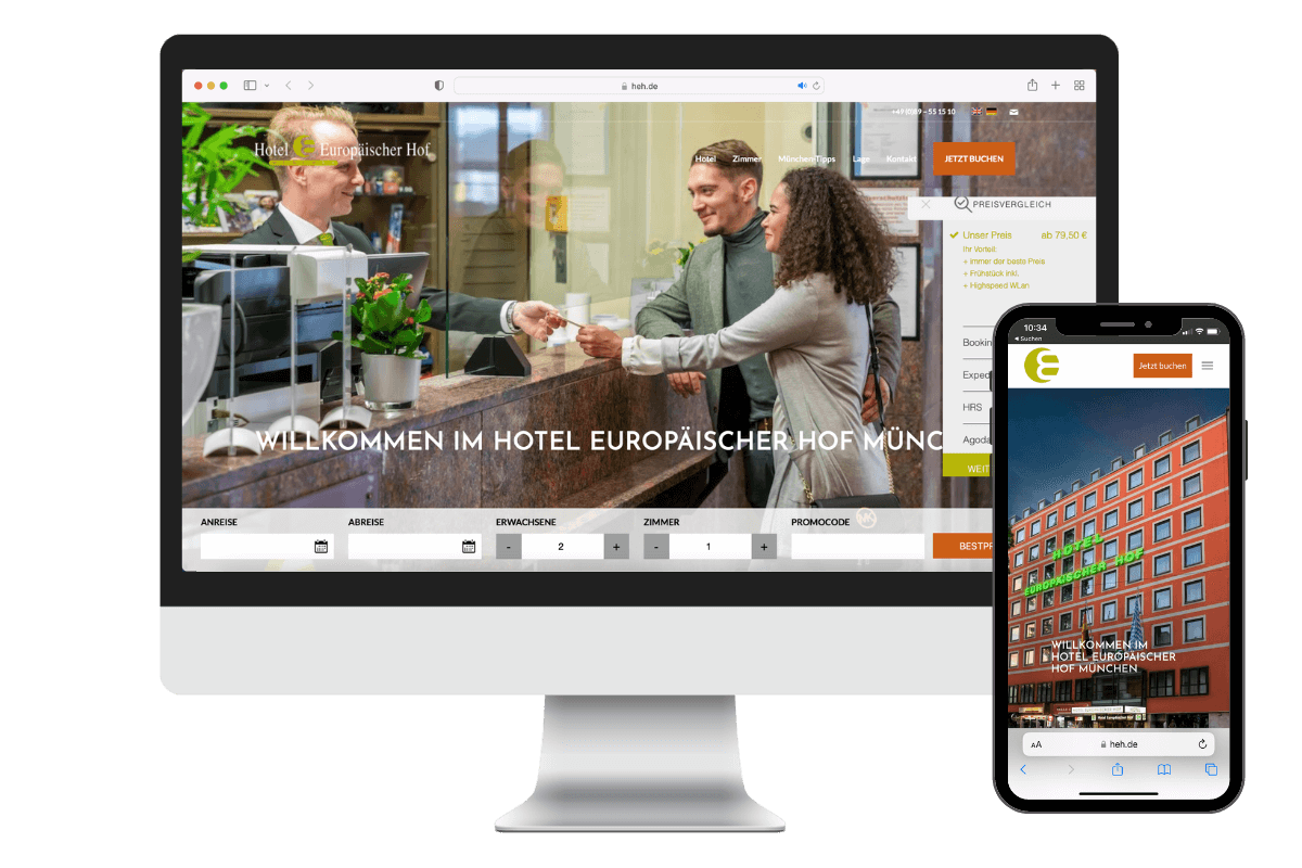 Our reference for websites: Hotel Europäischer Hof