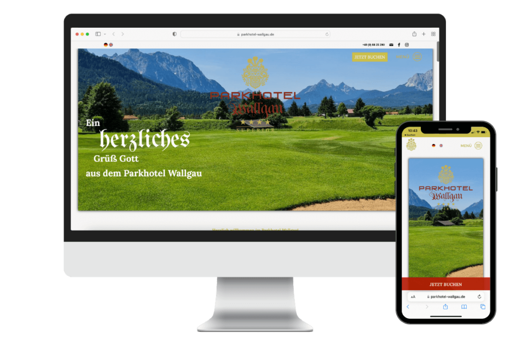 Our reference for websites: Parkhotel Wallgau