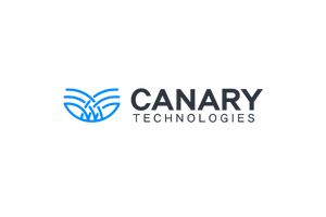 Schwarz-weiß Logo Canary Technologies