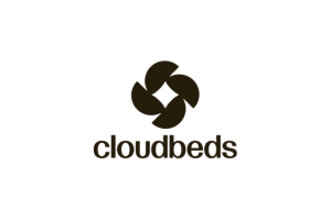 Schwarz-weiß Logo Cloudbeds