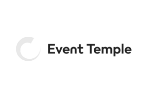 Schwarz-weiß Logo Event Temple