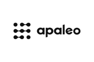 Schwarz-weiß Logo Apaleo