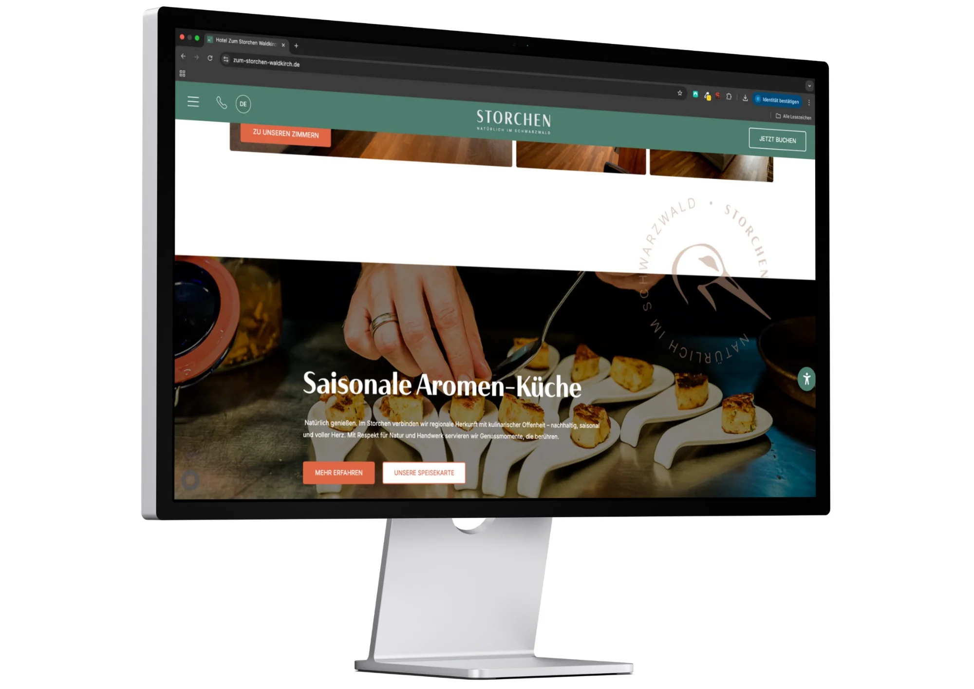 iMac Mockup für Storchen